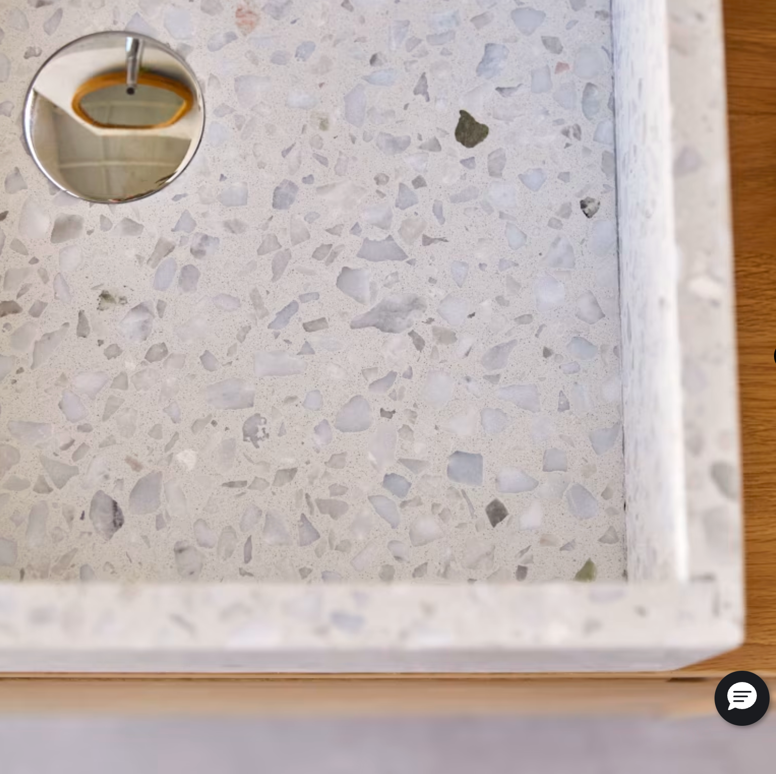 Made Vasque carrée en terrazzo premium moon