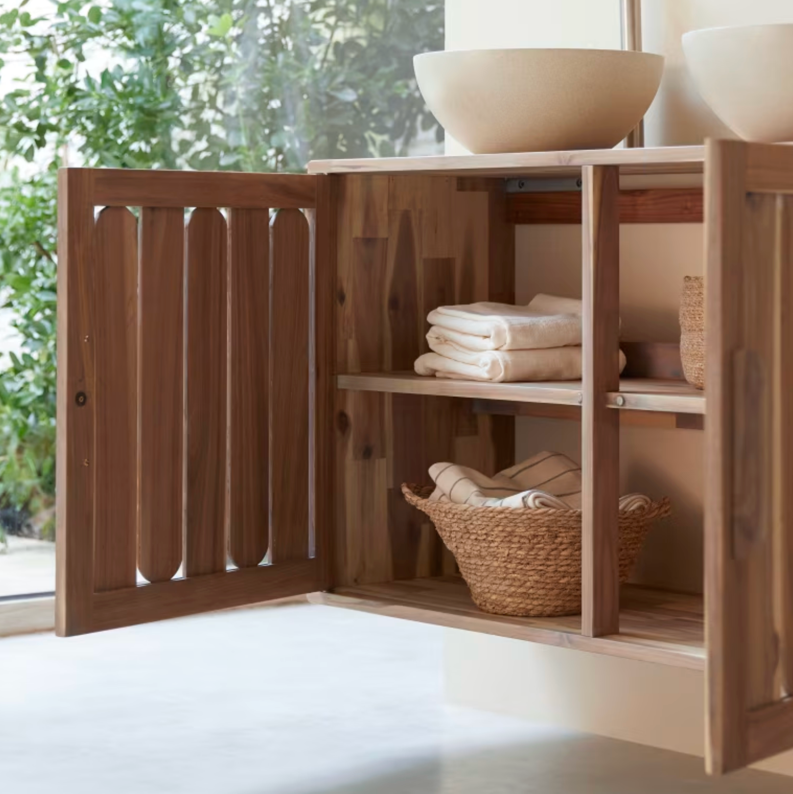 Lila Meuble de salle de bain en acacia massif 120 cm