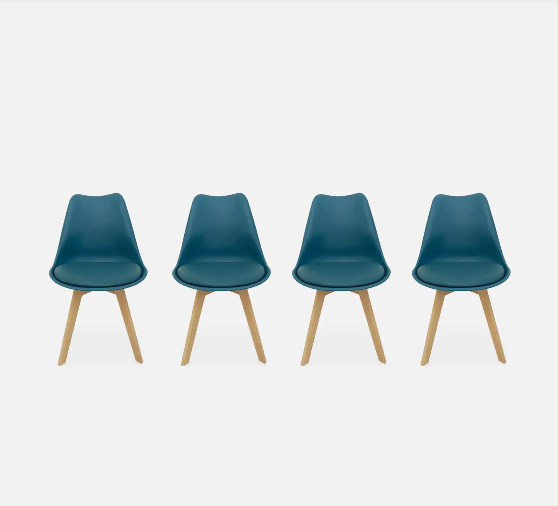 Chaise scandinave bois de hêtre (lot de 4)