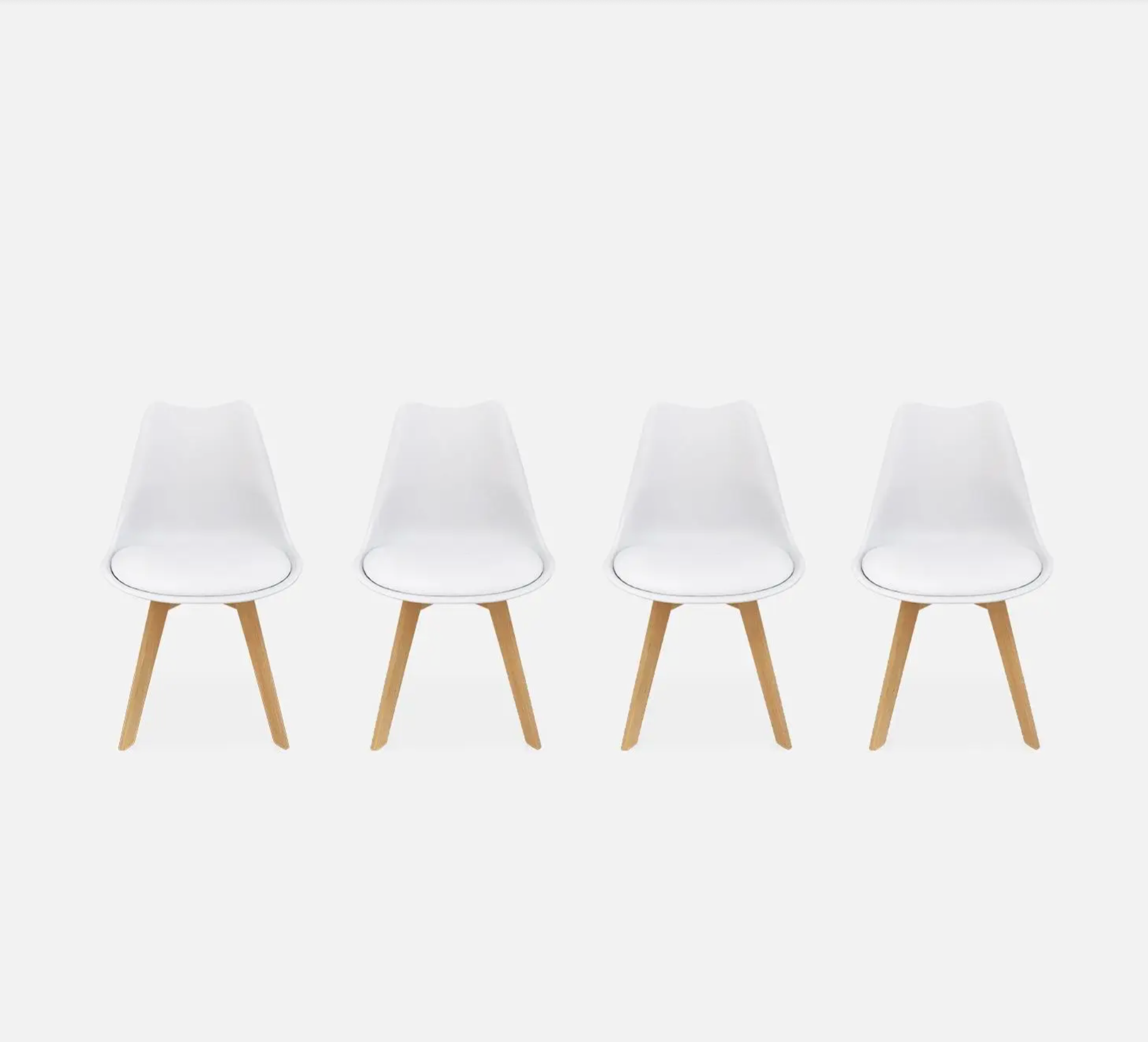 Chaise scandinave bois de hêtre (lot de 4)