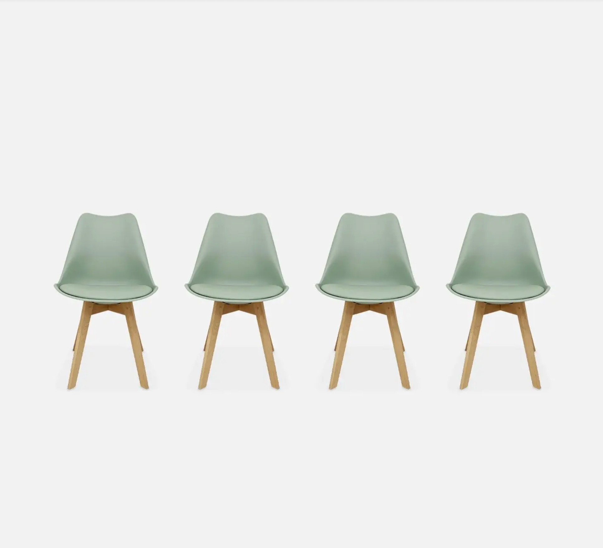 Chaise scandinave bois de hêtre (lot de 4)